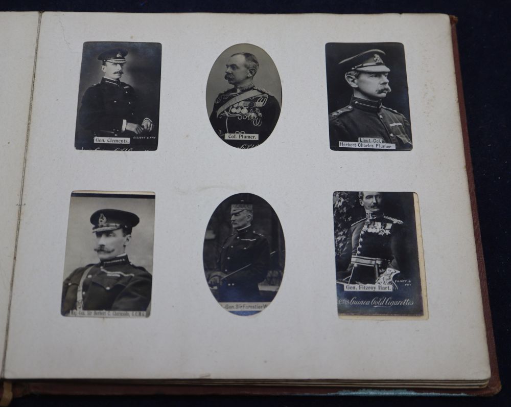 An Ogdens Photo Album, containing mixed sets/part sets of Guinea Gold cigarette cards,